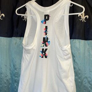 Vs pink like new tropical flower logo tank xsmall